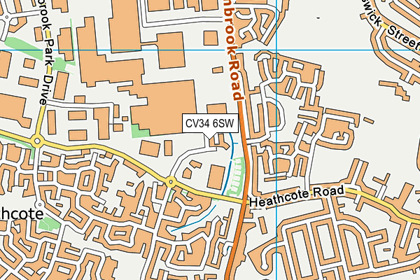 CV34 6SW map - OS VectorMap District (Ordnance Survey)