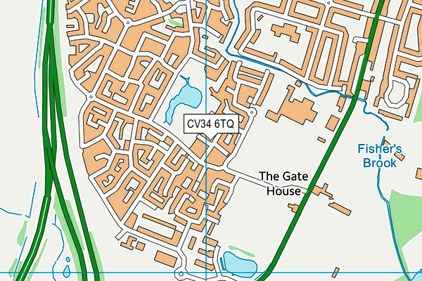 CV34 6TQ map - OS VectorMap District (Ordnance Survey)
