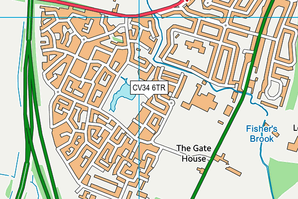 CV34 6TR map - OS VectorMap District (Ordnance Survey)
