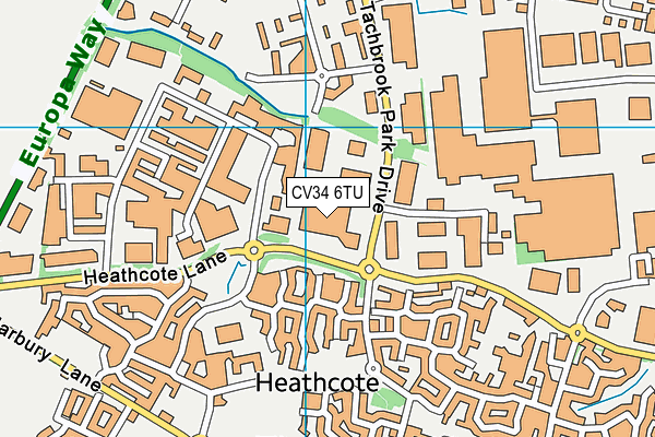CV34 6TU map - OS VectorMap District (Ordnance Survey)