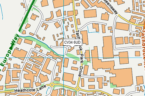 CV34 6UD map - OS VectorMap District (Ordnance Survey)