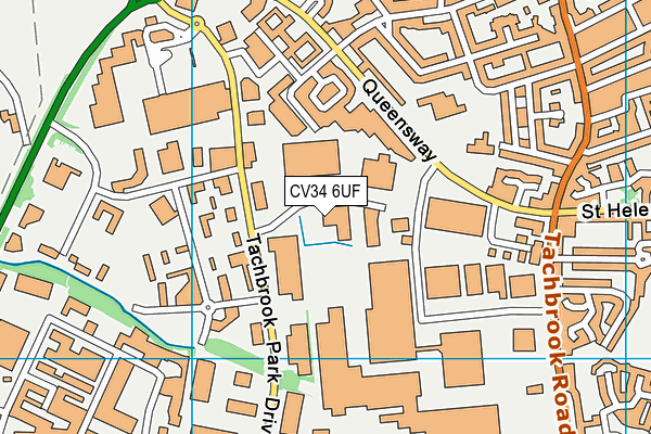 CV34 6UF map - OS VectorMap District (Ordnance Survey)