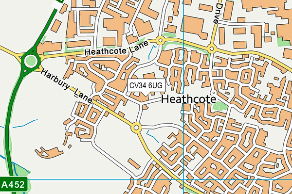 CV34 6UG map - OS VectorMap District (Ordnance Survey)