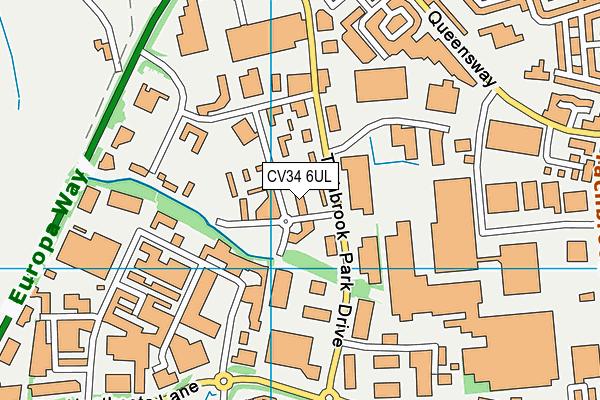 CV34 6UL map - OS VectorMap District (Ordnance Survey)