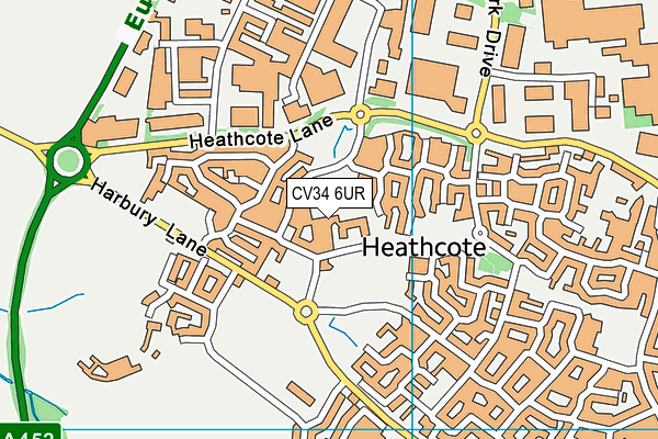 CV34 6UR map - OS VectorMap District (Ordnance Survey)