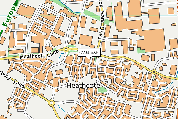 CV34 6XH map - OS VectorMap District (Ordnance Survey)
