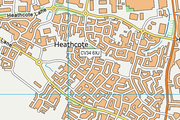 CV34 6XJ map - OS VectorMap District (Ordnance Survey)