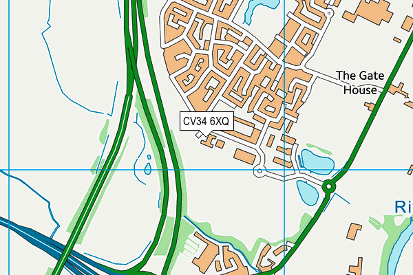 CV34 6XQ map - OS VectorMap District (Ordnance Survey)