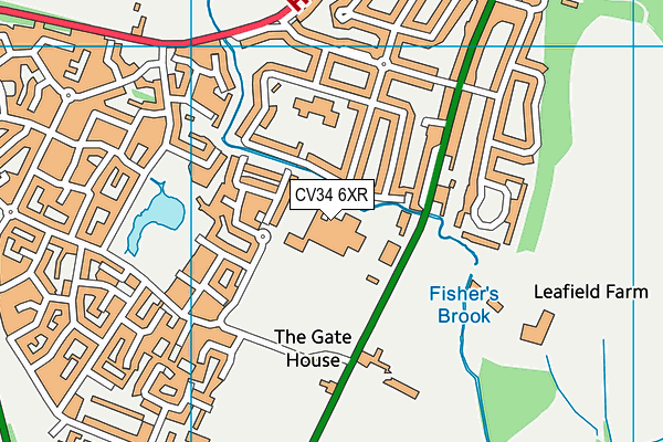 Aylesford School map (CV34 6XR) - OS VectorMap District (Ordnance Survey)