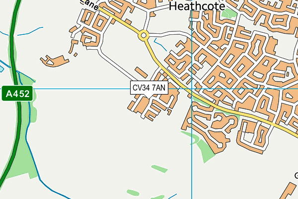 CV34 7AN map - OS VectorMap District (Ordnance Survey)