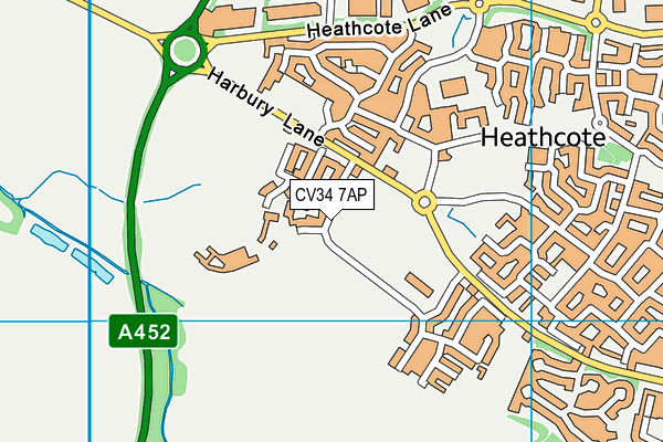Heathcote Primary School map (CV34 7AP) - OS VectorMap District (Ordnance Survey)