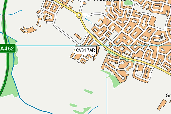 CV34 7AR map - OS VectorMap District (Ordnance Survey)