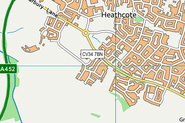 CV34 7BN map - OS VectorMap District (Ordnance Survey)
