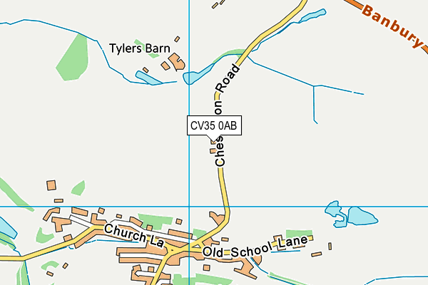 CV35 0AB map - OS VectorMap District (Ordnance Survey)