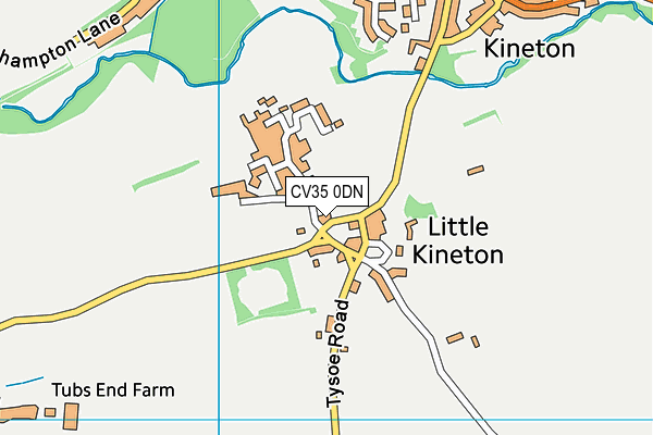 CV35 0DN map - OS VectorMap District (Ordnance Survey)