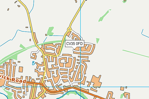 CV35 0FD map - OS VectorMap District (Ordnance Survey)