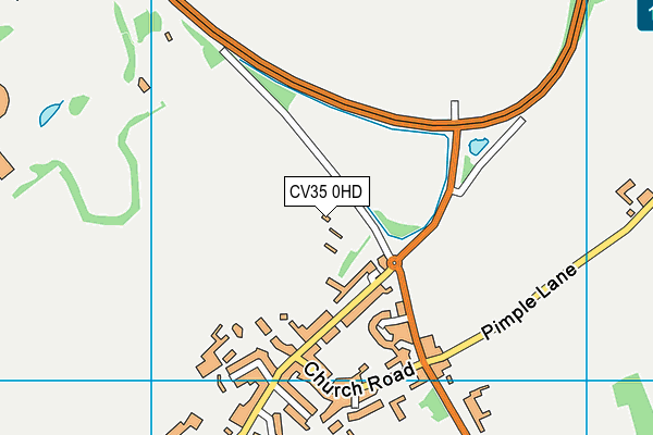 CV35 0HD map - OS VectorMap District (Ordnance Survey)