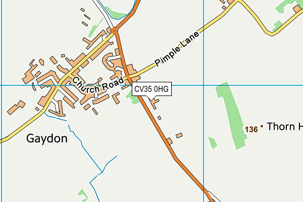 CV35 0HG map - OS VectorMap District (Ordnance Survey)