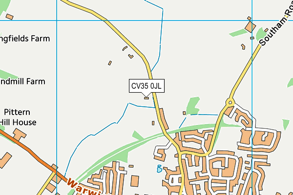 CV35 0JL map - OS VectorMap District (Ordnance Survey)