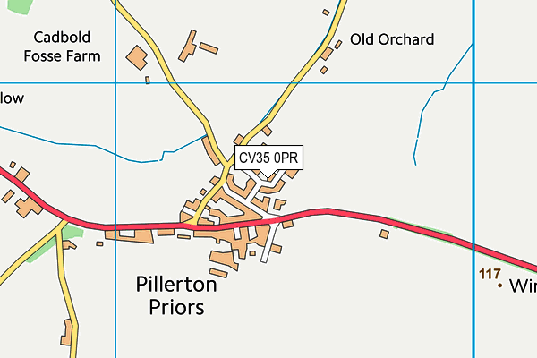 CV35 0PR map - OS VectorMap District (Ordnance Survey)