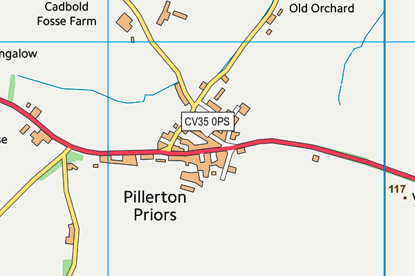 CV35 0PS map - OS VectorMap District (Ordnance Survey)