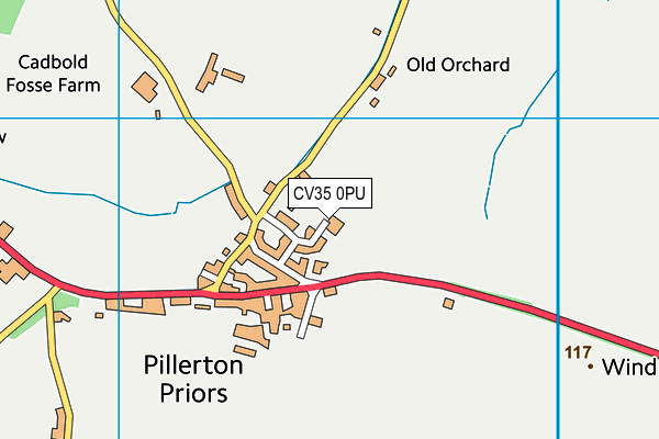 CV35 0PU map - OS VectorMap District (Ordnance Survey)