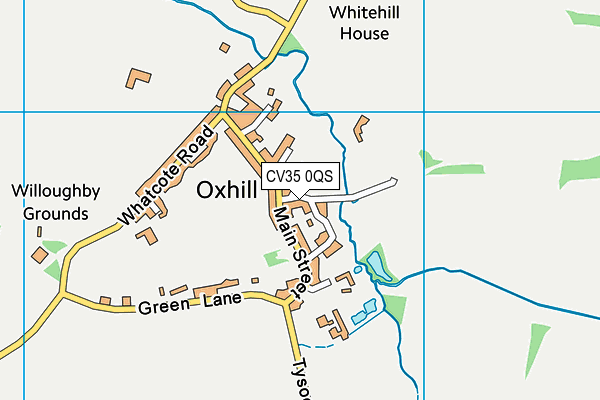 CV35 0QS map - OS VectorMap District (Ordnance Survey)