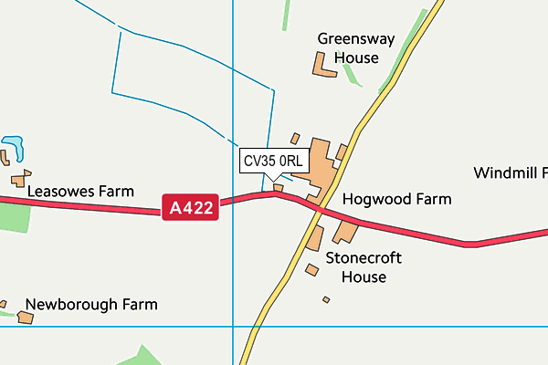 CV35 0RL map - OS VectorMap District (Ordnance Survey)