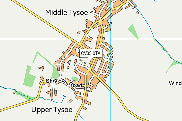 CV35 0TA map - OS VectorMap District (Ordnance Survey)