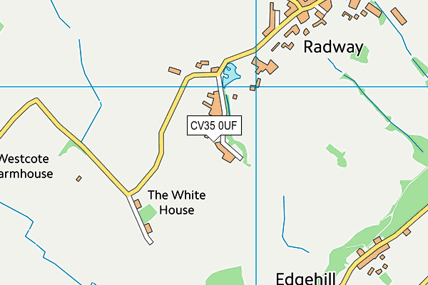 Radway Cricket Club map (CV35 0UF) - OS VectorMap District (Ordnance Survey)