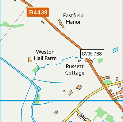 CV35 7BS map - OS VectorMap District (Ordnance Survey)