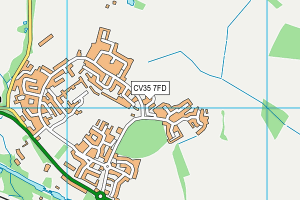 CV35 7FD map - OS VectorMap District (Ordnance Survey)