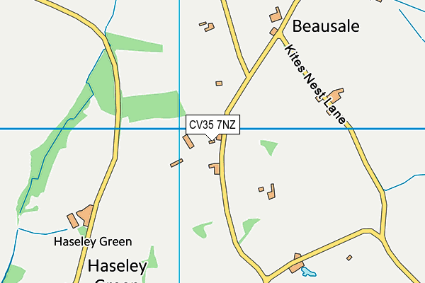 CV35 7NZ map - OS VectorMap District (Ordnance Survey)