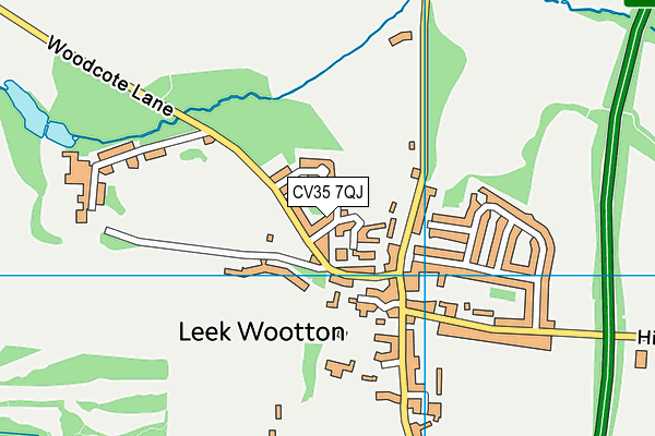 Leek Wootton Sports Club map (CV35 7QJ) - OS VectorMap District (Ordnance Survey)