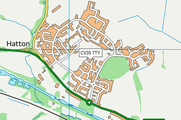 CV35 7TY map - OS VectorMap District (Ordnance Survey)