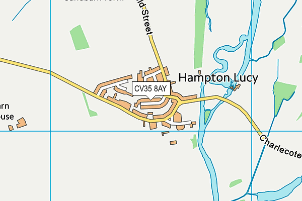 CV35 8AY map - OS VectorMap District (Ordnance Survey)