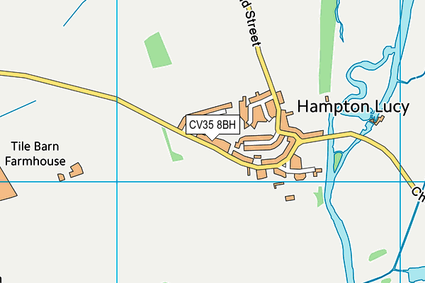 King George V Playing Field (Hampton Lucy) map (CV35 8BH) - OS VectorMap District (Ordnance Survey)
