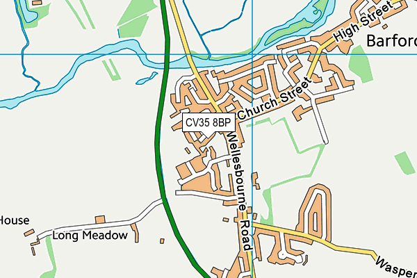 CV35 8BP map - OS VectorMap District (Ordnance Survey)