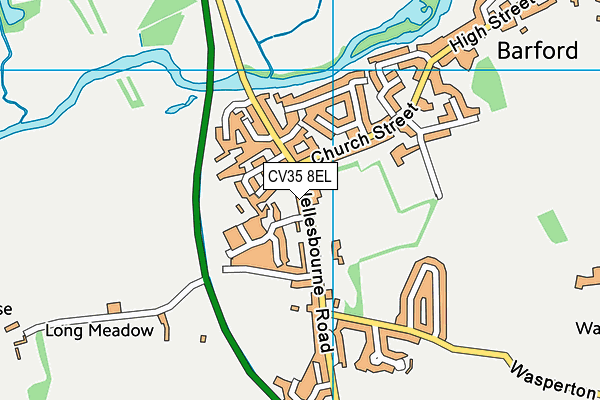 CV35 8EL map - OS VectorMap District (Ordnance Survey)