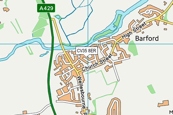 CV35 8ER map - OS VectorMap District (Ordnance Survey)