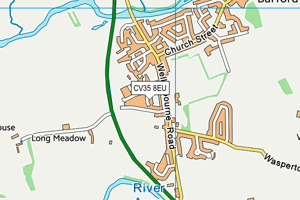 CV35 8EU map - OS VectorMap District (Ordnance Survey)
