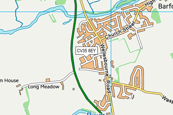 CV35 8EY map - OS VectorMap District (Ordnance Survey)