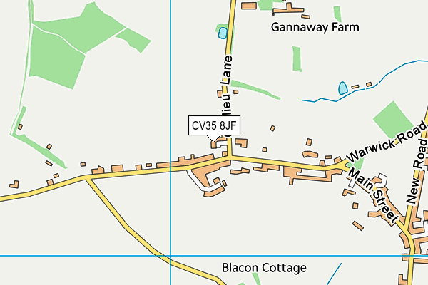 CV35 8JF map - OS VectorMap District (Ordnance Survey)