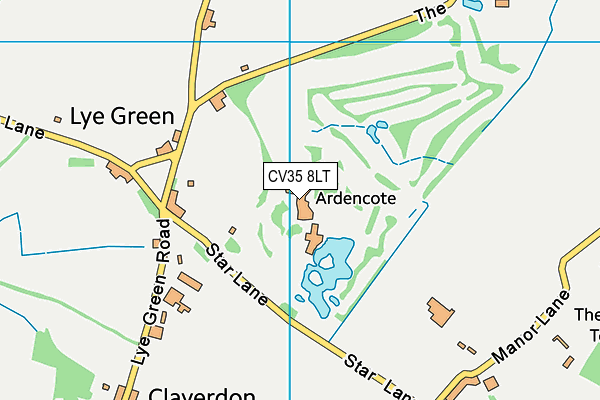 Ardencote Manor Spa And Country Club map (CV35 8LT) - OS VectorMap District (Ordnance Survey)
