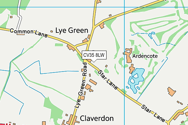 CV35 8LW map - OS VectorMap District (Ordnance Survey)