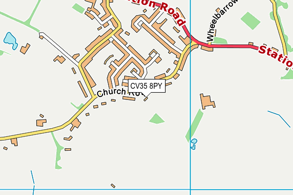 CV35 8PY map - OS VectorMap District (Ordnance Survey)