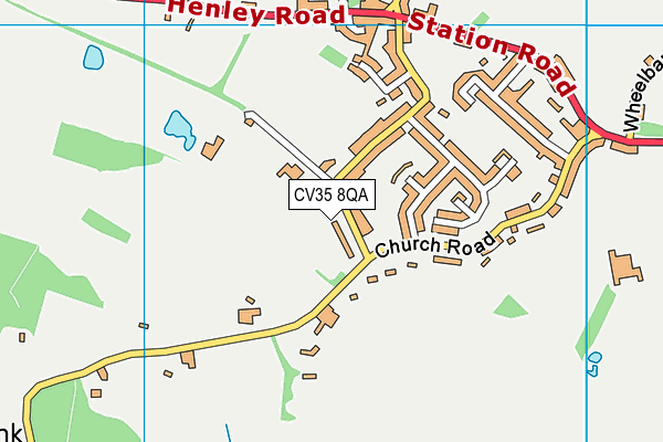 CV35 8QA map - OS VectorMap District (Ordnance Survey)