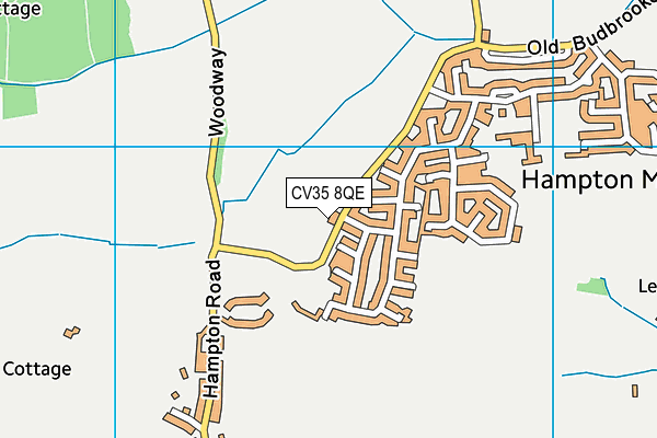 CV35 8QE map - OS VectorMap District (Ordnance Survey)