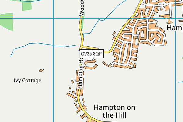 CV35 8QP map - OS VectorMap District (Ordnance Survey)