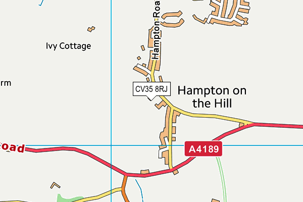 CV35 8RJ map - OS VectorMap District (Ordnance Survey)